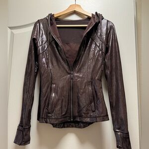 Metallic Brown Lululemon Activewear Zipup Jacket